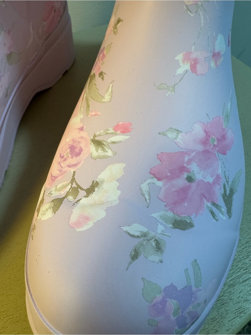 LoveShackFancy x Hunter Pastel Pink Floral Rain Boots - Picture 6 of 8
